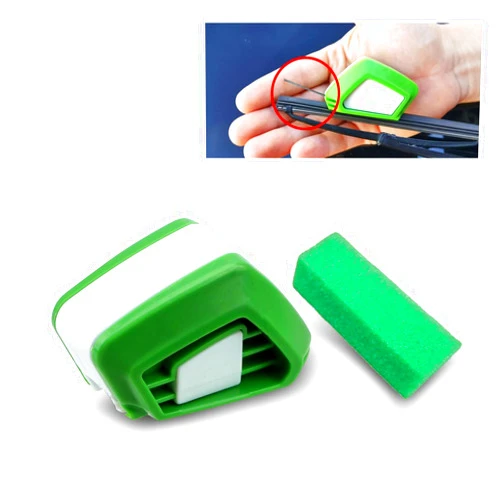 Yumfugu 1 PC Automotive Wiper Repairer, ABS Ergonomic Windshield Wiper Blade Cutter Cleaning Tool, Universal Multi-function Repair Accessories, Compatible with Most Car Models (Green & White)