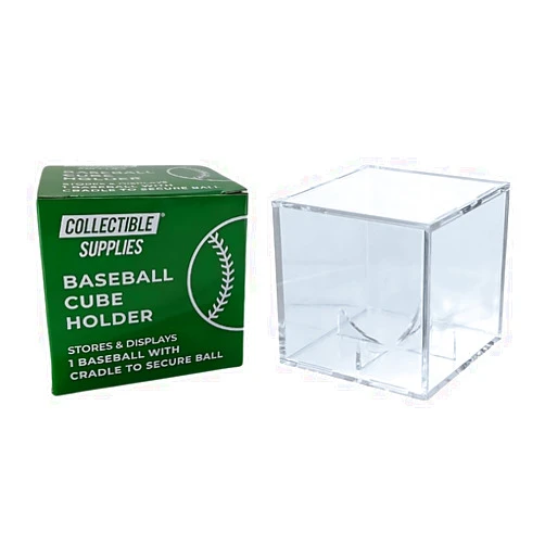 Collectible Supplies Baseball Display Case | Acrylic Baseball Cube | Clear Viewing Display Case to Protect Your Collection | Protection & Elegant Design Cube Storage (1 Cube)