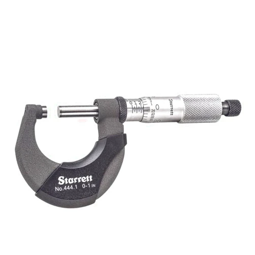 Starrett Outside Micrometer with Advanced Sleeve Design, Satin Chrome Finish and Insulated Frame - Quick and Easy Adjustment, 0-1