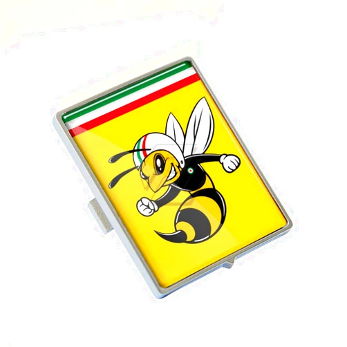 HOMTRU Chrome Badge Horncast Fits for Vespa Scooter LX Primavera Sprint GTV GTS 946 PX Clip-in Style (055-Yellow)