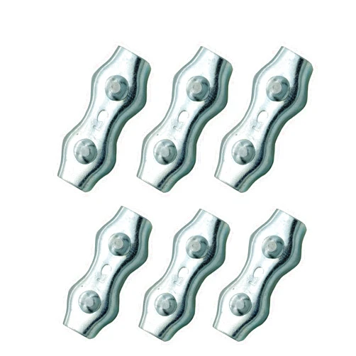 JBT 6Pcs M5 Poly Rope Connectors,Splicer Galvanized Steel Connector for Electric Fences Wires (6)