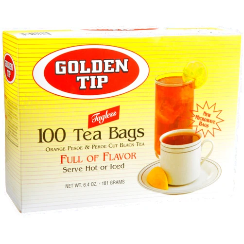 Bromley Golden Tip Orange Pekoe Black Tea, 100-Count Tagless Tea Bags (Pack of 12)