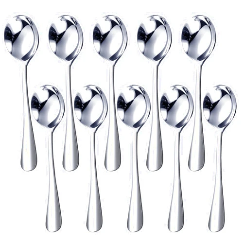 HANSGO 10PCS Mini Coffee Spoons, 4.6 Inch Demitasse Espresso Spoons Small Stainless Steel Tea Spoon for Cake Ice Cream Dessert Food Sample Cocktail Hour Party Favor