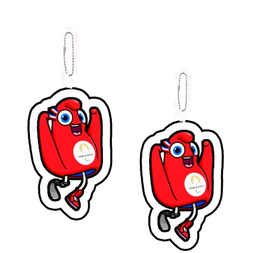 Generic 2024 Paris Olympics Phryge Mascot Keychain Souvenir, Metal