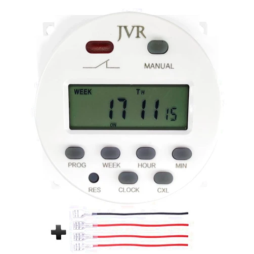 JVR 12V Timer Switch - Programmable, DC/AC/Solar Battery Powered | 12 Volt JVR Timer Relay