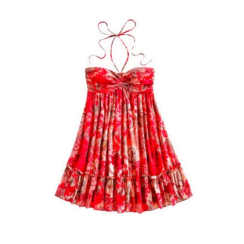 MakeMeChic Women's Paisley Print Ruched Halter Mini Dress Ruffle Tiered A Line Boho Dresses