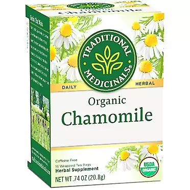 Traditional Medicinals Organic Chamomile Herbal Leaf Tea, 96 Count, Pack of 6 Chamomile 16 Count (Pack of 6)