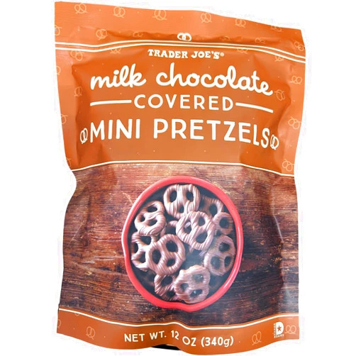 Generic Trader Joe's Milk Chocolate Covered Mini Pretzels, 12 oz (Pack of 1)