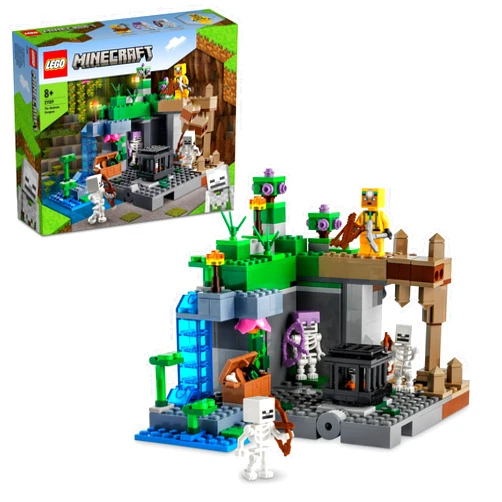 LEGO Minecraft The Skeleton Dungeon Set with Caves, Skeleton Figures, Enemy Creatures and Accessories, Toy for Children 21189