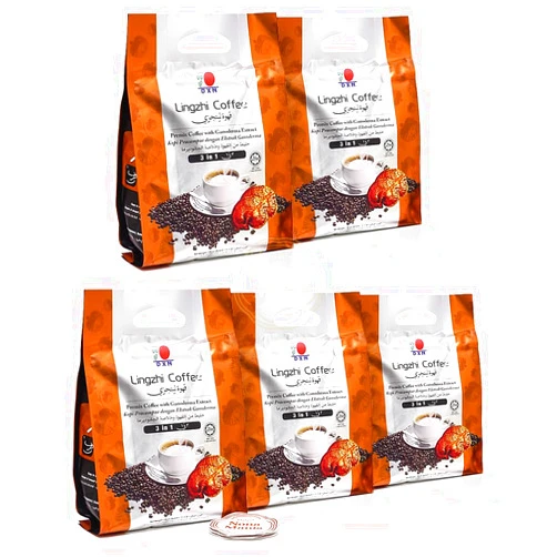 NONA MANIS DXN Lingzhi Coffee 3 in 1 + 5's Nona Manis Disposable Coaster (Pack of 5)