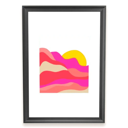 Society6 Adelaida, Mountain Sunset by Sunshinecanteen Framed Art Print (Scoop Black - Small 13 x 19-15x21)