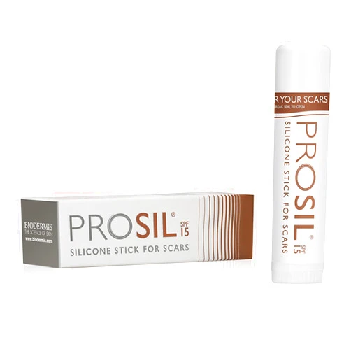 BIODERMIS SPF 15 Pro-SIL Silicone Scar Gel Stick - Scar Reduction Care for Surgical, Acne, Trauma Scars & Burns - Protects from Sun, Safe for Children, Men & Women - Effective Scar Therapy, 17g