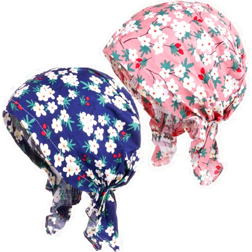 Generic 2 Pieces Flamingo Summer Chemo Hats for Women Cancer Patient Hair Loss Headwear Lightweight Turbans Head Scarf Beanie