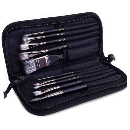 Paul Cézanne Paint Brush Set, 10 Pieces Artist Paint Brushes Fine Paint Brush for Acrylic Watercolor Oil Painting, Face Nail Art, Miniature Detailing & Rock Painting