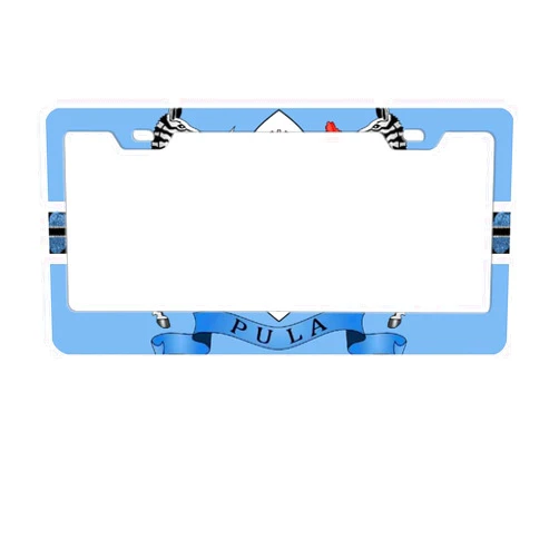 PUNUTS Botswana Flag License Plate Frames Car Accessories National Emblem License Plate Frame Cover