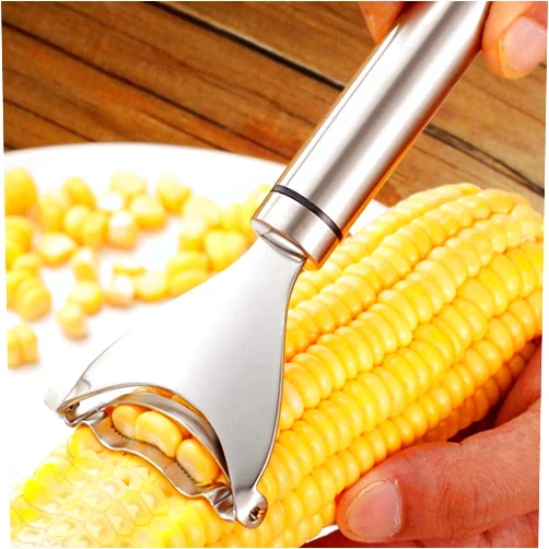 LVWPvta Corn Cob Stripper Peeler Remover Salad Making Cutter Easy Clean Corn Cob StripperFD40136885