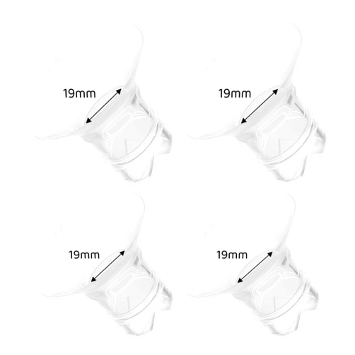 Suniceme Flange Inserts 19mm Compatible with Medela/Spectra/TSRETE/Elvie/Momcozy/Bellababy Breast Pump 24mm Shields/Flanges, Reduce 24mm Nipple Tunnel Down to 19 mm, 4PCS