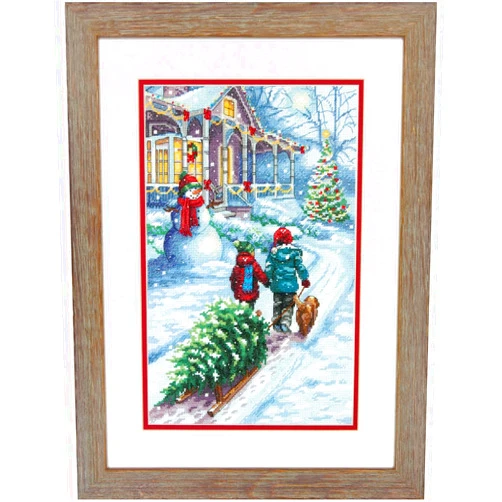 Dimensions 70-08960 Counted Cross Stitch Kit, Christmas Tradition, 14 Count White Aida Cloth, 9