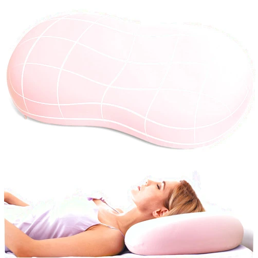 KEEPMOV Cervical Memory Foam Pillow: Neck Pillows for Pain Relief Sleeping - Ergonomic Pillow for Neck and Shoulder Pain | Contour Support Bed Pillow for Side Back Stomach Sleepers (Pink)
