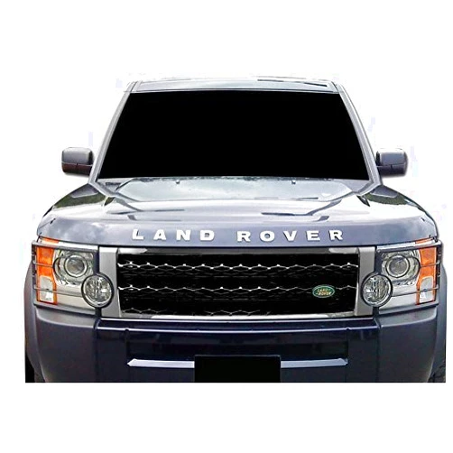 VXMOTOR for 05-09 Land Rover LR3 Discovery - Chrome/Black Sport MESH Front Hood Bumper Grill Grille