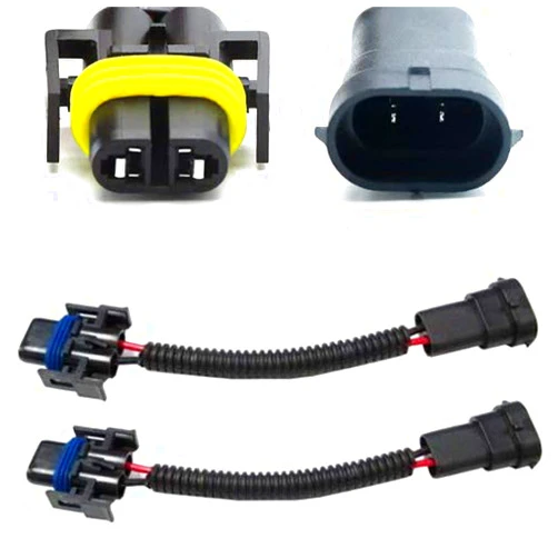 iJDMTOY H11 H8 H9 Extension Wiring Harness Sockets Wires Compatible with High/Low Beam or Fog Lights Use