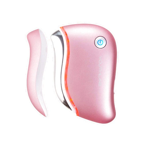 YouthLux YouthLab Prosculpt Electric Gua Sha | Ultimate Face Sculpting Device for Face/Eye/Neck Puffiness | Heating & Vibrating Face Massager Tool for Face Lift, Anti-Aging/Wrinkles & Double Chin | Rose Gold