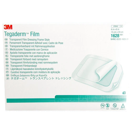 3M™ Tegaderm™ Transparent Film Dressing Frame Style, 1628, 6 in x 8 in (15 cm x 20 cm), 10/ct 8ct/Case