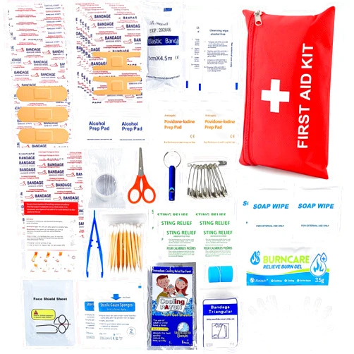 LOYEE First Aid Kit for Home Car Travel 107 Piece Emergency Kits for Hiking Camping Small Trauma Kit for Boat Vehicle Lightweight Compact Pocket Aid Kit for Sports Outdoor Survival