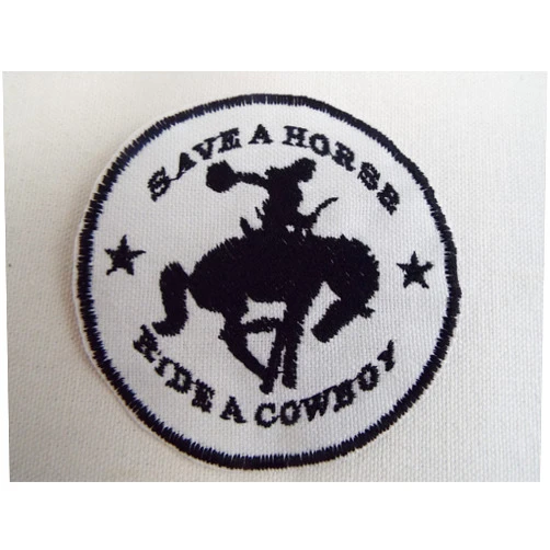 Generic Save A Horse, Ride A Cowboy Embroidered Iron On Patch