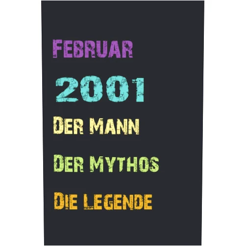 WP Publishing Februar 2001 Der Mann Der Mythos Die Legende: notizbuch geburtstag, geburtstagsgeschenke für männer und Vater und Ehepartner , 20. geburtstag geschenk, 6