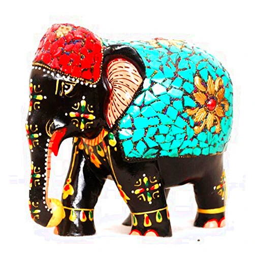 VRINDAVANBAZAAR.COM Vrindavan Bazaar Handicraft Elephant Nepali Look for Home Décor|Worship Accessory