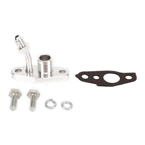 ChengyuWei 4AN Turbo Oil Feed & 10AN Oil Return Flange Kit - Enhance Performance for CT9 CT12 CT20 CT26