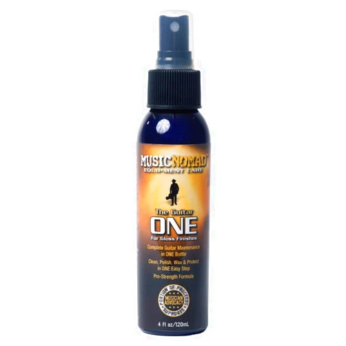 MusicNomad MN103 Guitar ONE All-in-1 Cleaner, Polish, and Wax, 4 oz., White