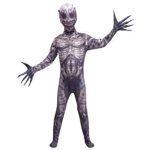 Spooktacular Creations Halloween Ghost Skin Costume, Shadow Demon Bodysuit Costume for Kids Dress Up Party
