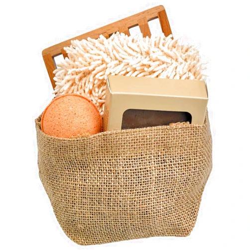 Fabulous Frannie All Natural Orange Creamsicle Gift Basket includes 4oz Soap, 2.75 Bath Bomb, Soap Dish, and Soap Sponge