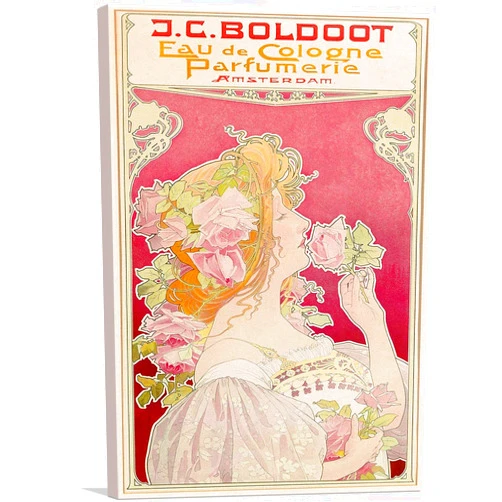 ARTCANVAS J.C. Boldoot Perfumery Amsterdam Canvas Art Print Stretched Framed Painting Picture Poster Giclee Wall Decor by Henri Privat Livemont - 18