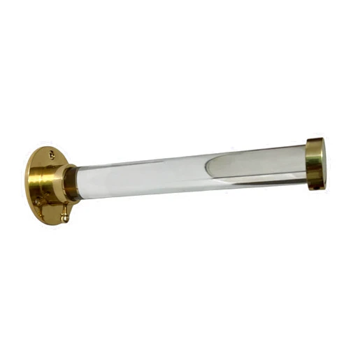 Morco Deco Brass Lucite Projection Hook Handmade Lucite Brass Hook Wall Mount Retail Projection Hook (Polished Brass)