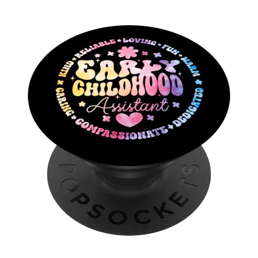 Cute Tie Dye ECSE Back to School Appreciation Early Childhood Assistant Education SPED ECSE Specialist PopSockets Standard PopGrip