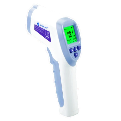 Amplim Digital Forehead Thermometer for Kids, Adults, and Babies - Touchless, Non-Contact Fever Thermometer with Temporal Head Function - No-Touch Thermometer for Accurate Temperature - FSA/HSA