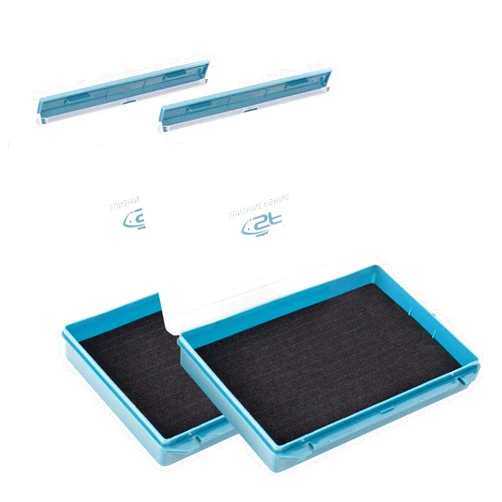 SF 2Packs Fishing Tackle Box Tray 3600 Slit Foam Case Double Buckle Open Plastic Jig Box Heads Hooks Spinners Spoons Storage Tackle Tray