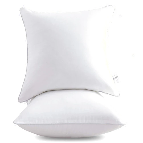 Oubonun 22 x 22 Throw Pillow Inserts (Set of 2) with 100% Cotton Cover - 22 Inch Square Interior Sofa Decorative Pillow Insert Pair - White Couch Pillow