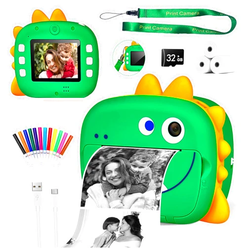 WQ Kids Camera Instant Print,Camera for kids 1080P HD,Selfie Digital Camera with Print Paper,2.4 Inch Screen Kids Video Camera, Christmas Birthday Gift for Boys Girls 3-12