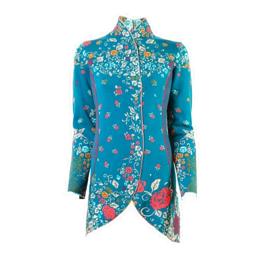 IVKO Jacket Floral Pattern Petrol