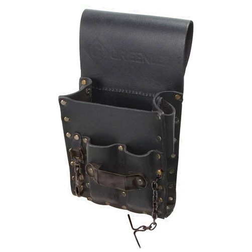 Greenlee Tool Pouch, Leather, 5 Pocket