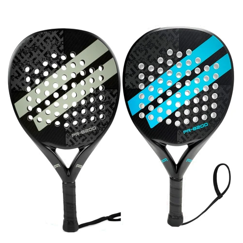 WLSRW Padel Racket Set of 2 Carbon Fiber Surface with EVA Memory Flex Foam Core Padel Tennis Racquets Lightweight