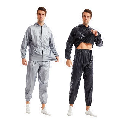 DawnBreak Sauna Sweat Suits for Women/Men Zipper Closure Hoodie Weight Loss Fitness Exercise Gym Workout Suits
