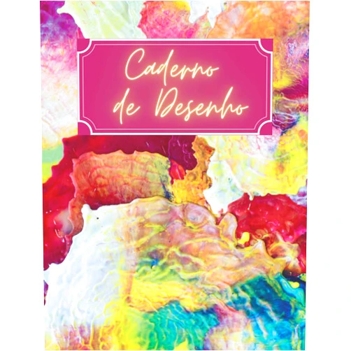 Nicole Rossetti Caderno de Desenho: Caderno para Desenho, Escrita, Pintura, Desenho ou Rabicos e Gráfico. Bloco de desenho. Formato grande. (desenho abstrato) (Portuguese Edition)