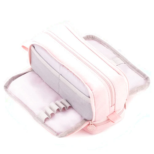 CICIMELON Large Capacity Pen Pencil Case with 4 Compartments, Multi-Slot Pencil Pouch Bag Aesthetic School Supplies Organizer for Teen Girls, Women, Adults (Pink)