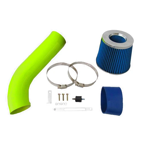 High performance parts Green Pipe Short Ram Air Intake Kit & Blue Filter Combo Compatible for Dodge 97-03 Durango/Dakota 3.2L & 3.9L & 5.2L & 5.9L