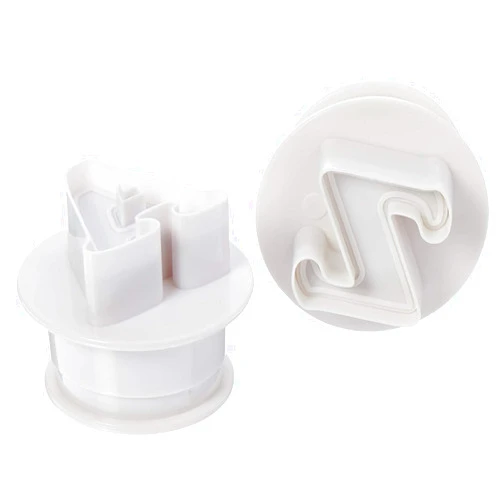 Ateco 5870 Alphabet Fondant Plunger Cutter and Embosser 26-Piece Set, White